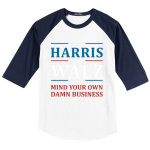 Walz Waltz 2024 Mind Your Own Damn Business Baseball Sleeve Shirt