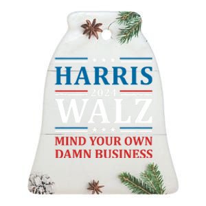 Walz Waltz 2024 Mind Your Own Damn Business Ceramic Bell Ornament