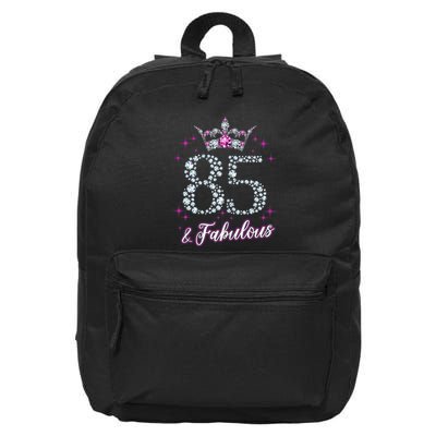 Wo Wo 85 And Fabulous 1935 85Th Birthday Present Gift Tee 16 in Basic Backpack