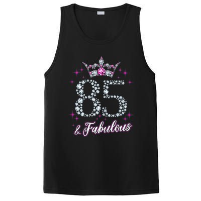 Wo Wo 85 And Fabulous 1935 85Th Birthday Present Gift Tee PosiCharge Competitor Tank