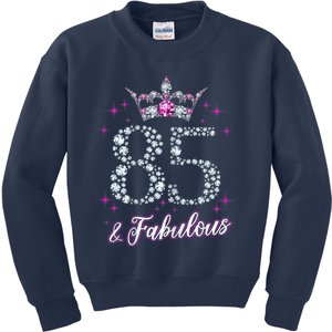 Wo Wo 85 And Fabulous 1935 85Th Birthday Present Gift Tee Kids Sweatshirt