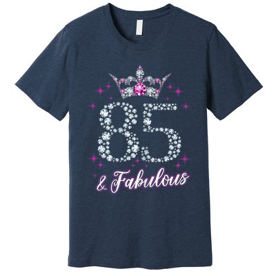 Wo Wo 85 And Fabulous 1935 85Th Birthday Present Gift Tee Premium T-Shirt