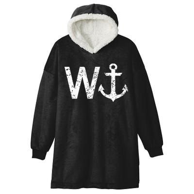 Wanker W Anchor Hooded Wearable Blanket