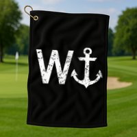 Wanker W Anchor Golf Towel