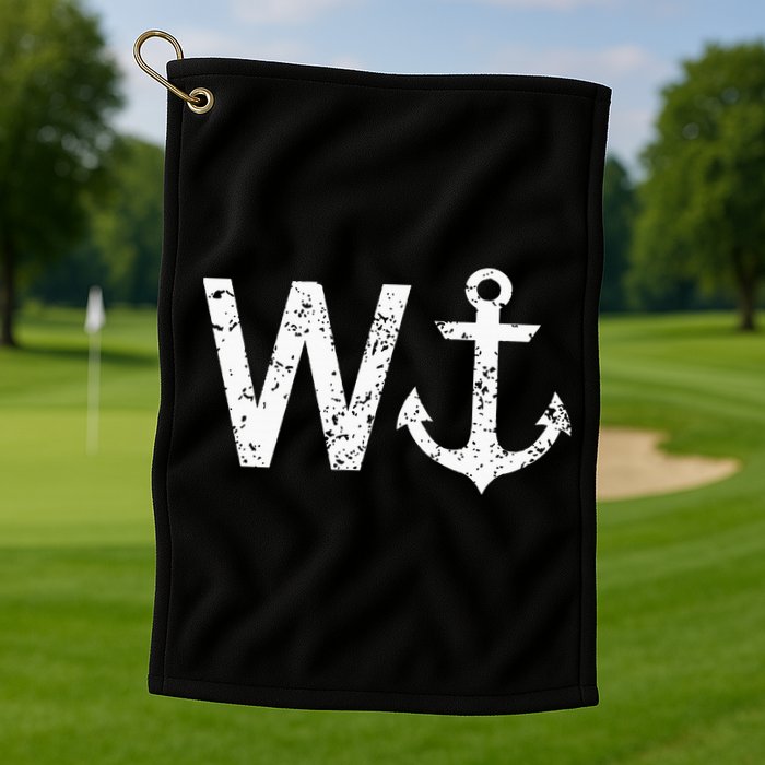 Wanker W Anchor Golf Towel