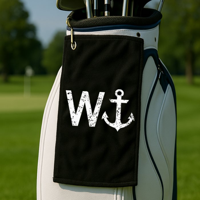Wanker W Anchor Golf Towel