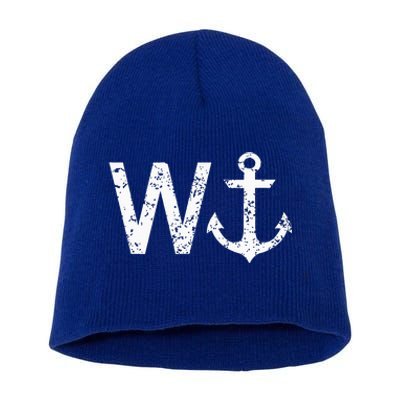 Wanker W Anchor Short Acrylic Beanie