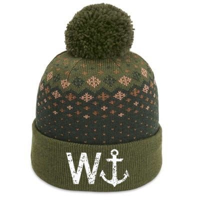 Wanker W Anchor The Baniff Cuffed Pom Beanie