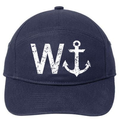 Wanker W Anchor 7-Panel Snapback Hat