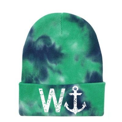 Wanker W Anchor Tie Dye 12in Knit Beanie