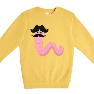 Worm With A Mustache James Tom Ariana Reality Premium Crewneck Sweatshirt