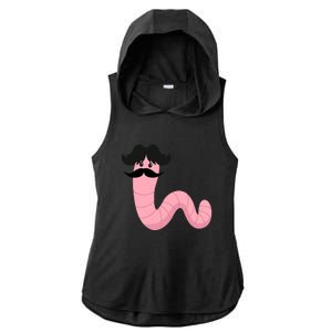 Worm With A Mustache James Tom Ariana Reality Ladies PosiCharge Tri-Blend Wicking Draft Hoodie Tank