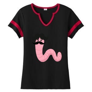 Worm With A Mustache James Tom Ariana Reality Ladies Halftime Notch Neck Tee