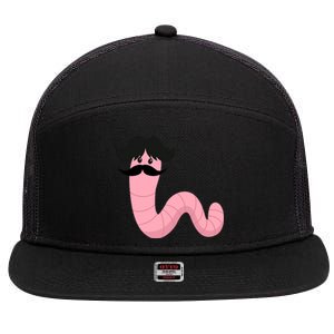 Worm With A Mustache James Tom Ariana Reality 7 Panel Mesh Trucker Snapback Hat