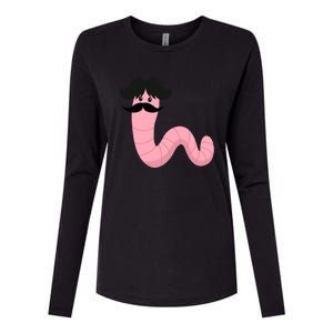 Worm With A Mustache James Tom Ariana Reality Womens Cotton Relaxed Long Sleeve T-Shirt