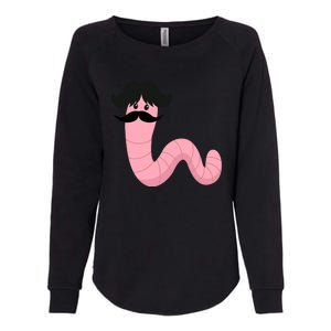 Worm With A Mustache James Tom Ariana Reality Womens California Wash Sweatshirt