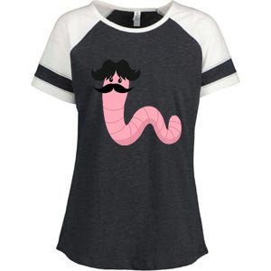 Worm With A Mustache James Tom Ariana Reality Enza Ladies Jersey Colorblock Tee