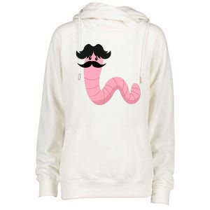 Worm With A Mustache James Tom Ariana Reality Womens Funnel Neck Pullover Hood