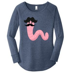 Worm With A Mustache James Tom Ariana Reality Women's Perfect Tri Tunic Long Sleeve Shirt