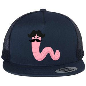 Worm With A Mustache James Tom Ariana Reality Flat Bill Trucker Hat