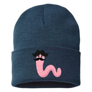 Worm With A Mustache James Tom Ariana Reality Sustainable Knit Beanie