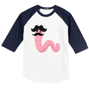 Worm With A Mustache James Tom Ariana Reality Baseball Sleeve Shirt