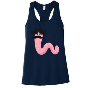 Worm With A Mustache James Tom Ariana Reality Women's Racerback Tank