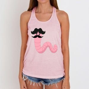 Worm With A Mustache James Tom Ariana Reality Women's Knotted Racerback Tank