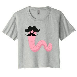 Worm With A Mustache James Tom Ariana Reality Women's Crop Top Tee