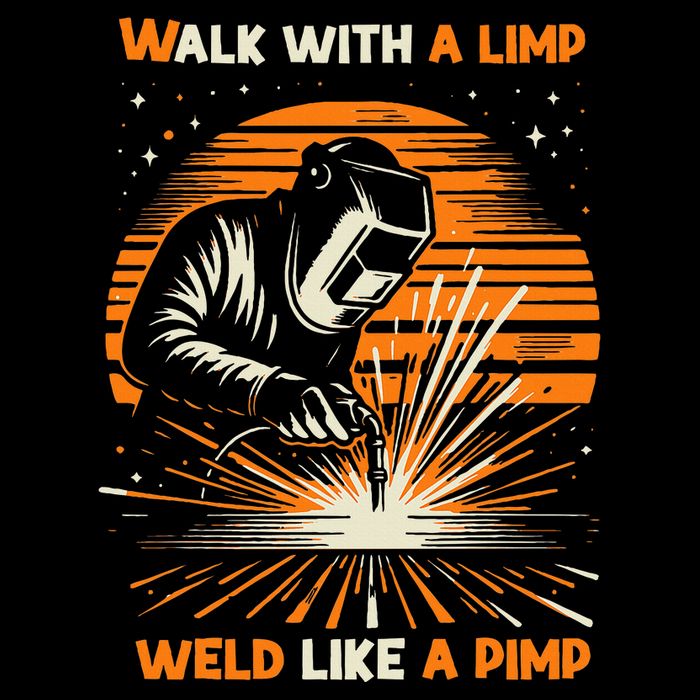 Walk With A Limp Weld Like A Pimp Welding Flat Bill Trucker Hat