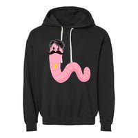 Worm With A Mustache James Tom Ariana Reality Garment-Dyed Fleece Hoodie