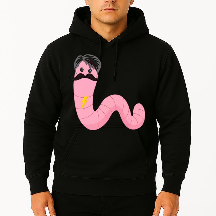 Worm With A Mustache James Tom Ariana Reality Hoodie