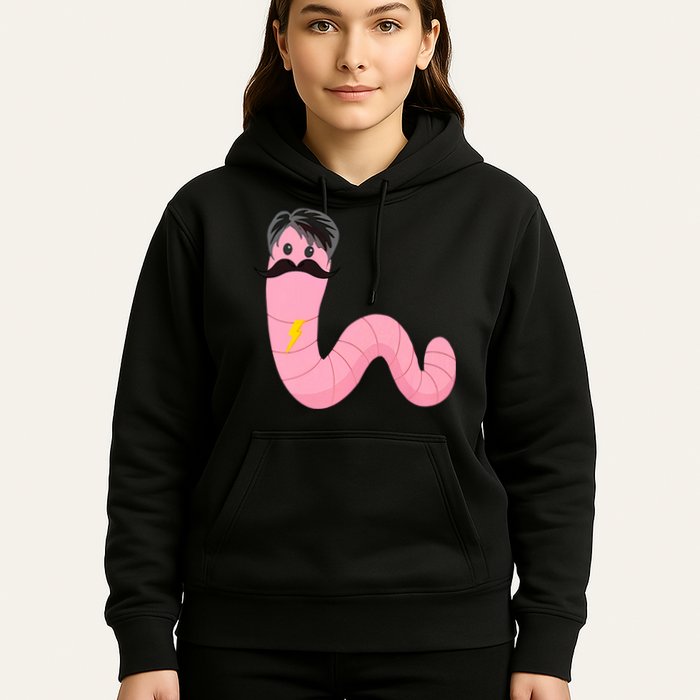 Worm With A Mustache James Tom Ariana Reality Hoodie