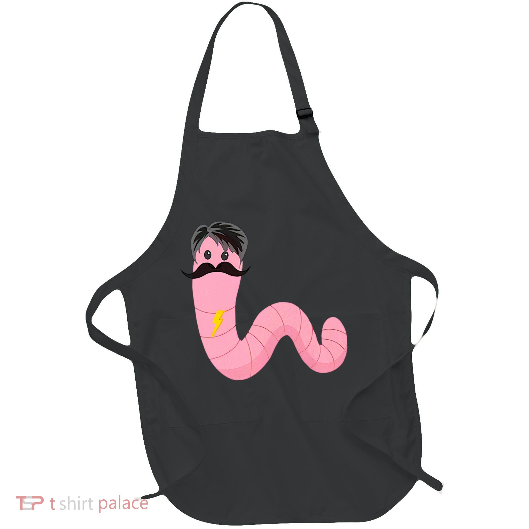 Worm With A Mustache James Tom Ariana Reality Apron