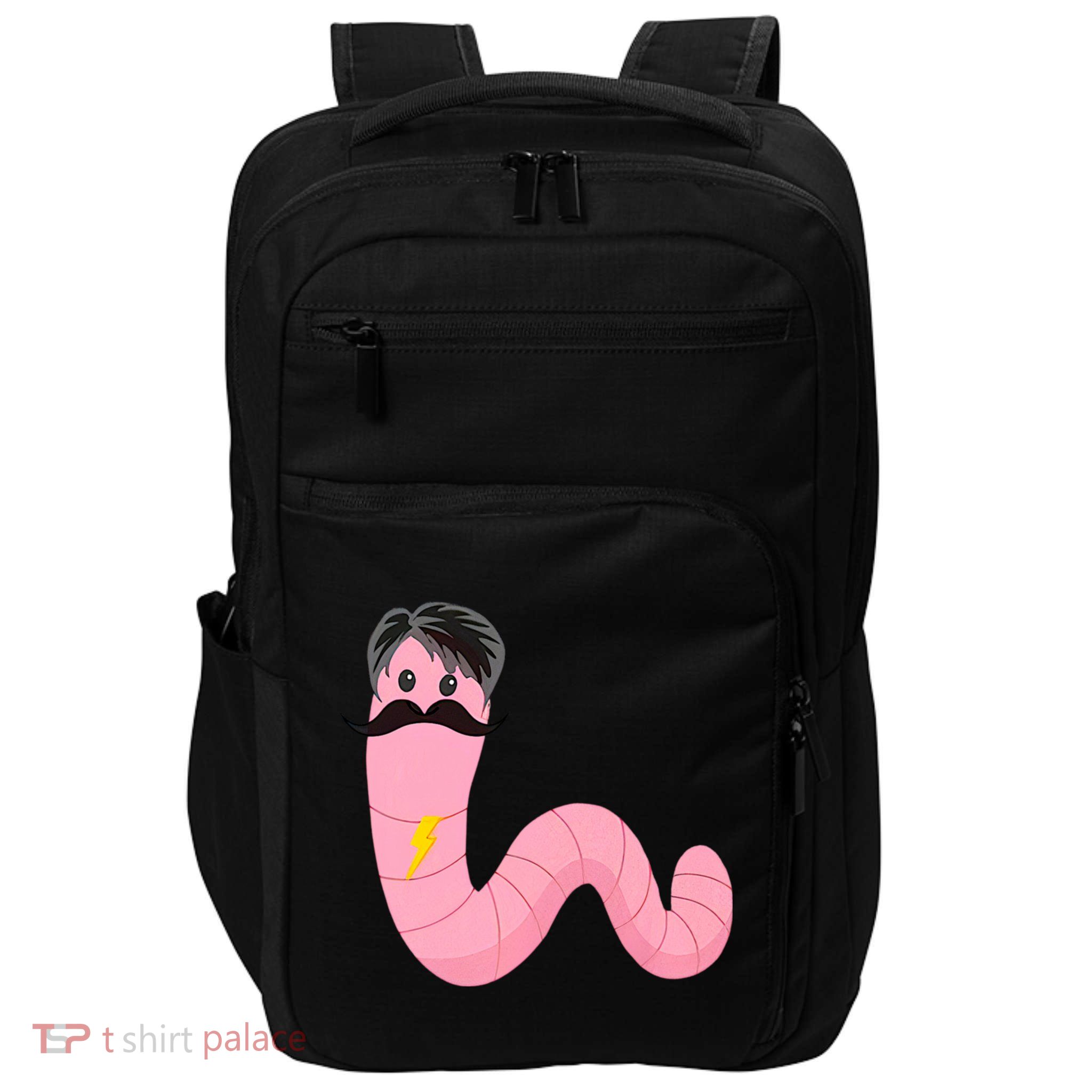 Worm With A Mustache James Tom Ariana Reality Impact Tech Backpack