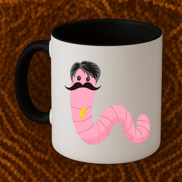 Worm With A Mustache James Tom Ariana Reality Mug