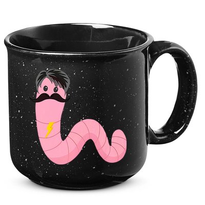 Worm With A Mustache James Tom Ariana Reality 15oz Campfire Ceramic Mug