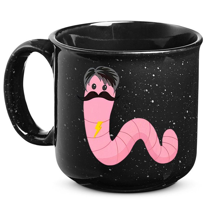Worm With A Mustache James Tom Ariana Reality 15oz Campfire Ceramic Mug