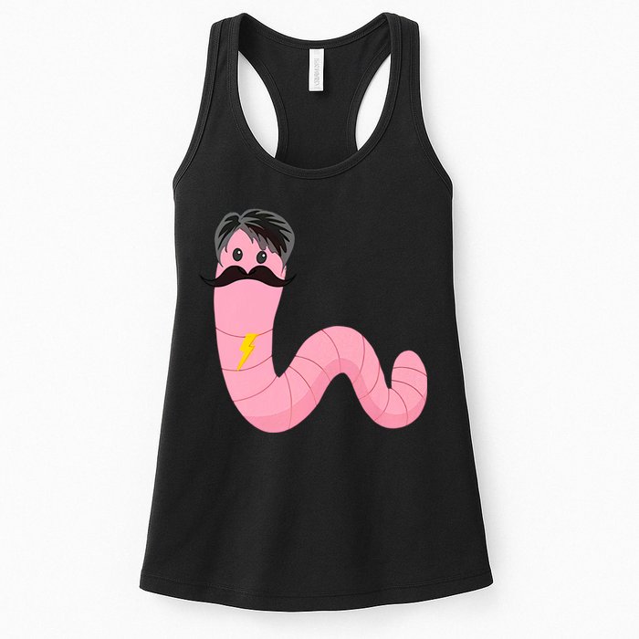 Worm With A Mustache James Tom Ariana Reality Womens Tank Top