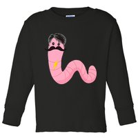 Worm With A Mustache James Tom Ariana Reality Toddler Long Sleeve Shirt