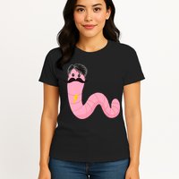 Worm With A Mustache James Tom Ariana Reality Womens T-Shirt