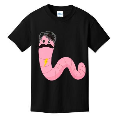 Worm With A Mustache James Tom Ariana Reality Kids T-Shirt