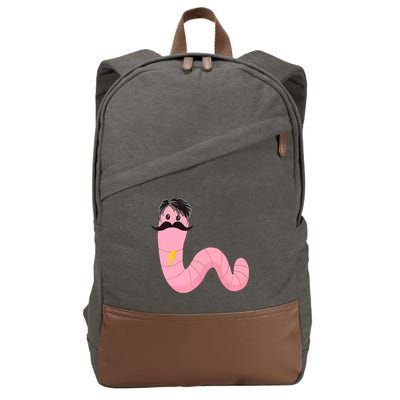 Worm With A Mustache James Tom Ariana Reality Cotton Canvas Backpack