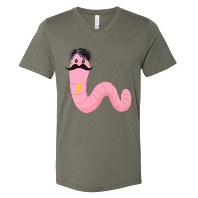 Worm With A Mustache James Tom Ariana Reality V-Neck T-Shirt