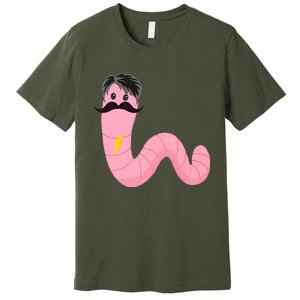 Worm With A Mustache James Tom Ariana Reality Premium T-Shirt