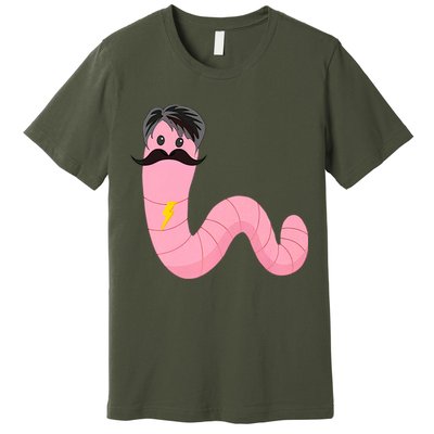 Worm With A Mustache James Tom Ariana Reality Premium T-Shirt