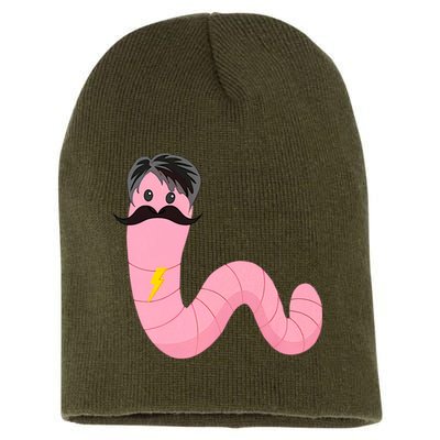 Worm With A Mustache James Tom Ariana Reality Short Acrylic Beanie