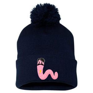 Worm With A Mustache James Tom Ariana Reality Pom Pom 12in Knit Beanie