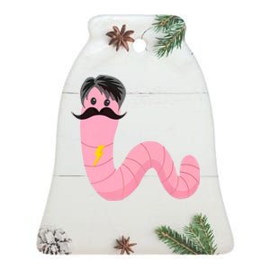 Worm With A Mustache James Tom Ariana Reality Ceramic Bell Ornament