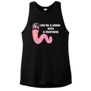 Worm With A Mustache James Tom Ariana Reality Ladies PosiCharge Tri-Blend Wicking Tank